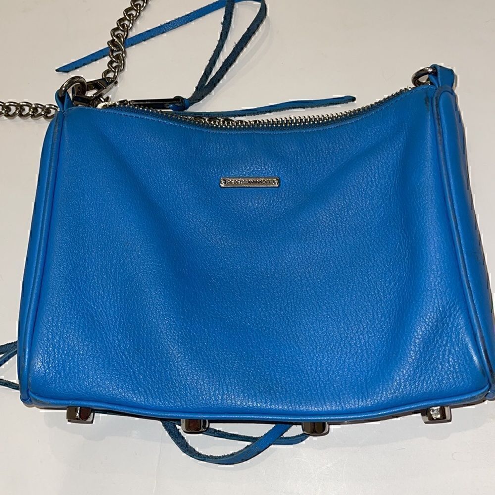 BLUE REBECCA MINKOFF BLUE CROSSBODY PURSE Preloved - Picture 9 of 12